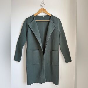 Emerald long open cardigan